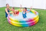 Piscina gonflabila pentru copii Rainbow Ombre, 581 L, 168x38 cm, polivinil, multicolor, Excellent Houseware