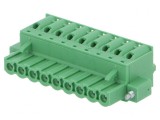 Regletă de Conexiuni Deconectabilă 5,08mm 9 Piste Dreaptă Mufă