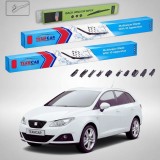 Cumpara ieftin Ștergătoare Seat Ibiza ST 6J8 2010-2011 | Set Față și Spate Flat &ndash; TeamCar&reg;