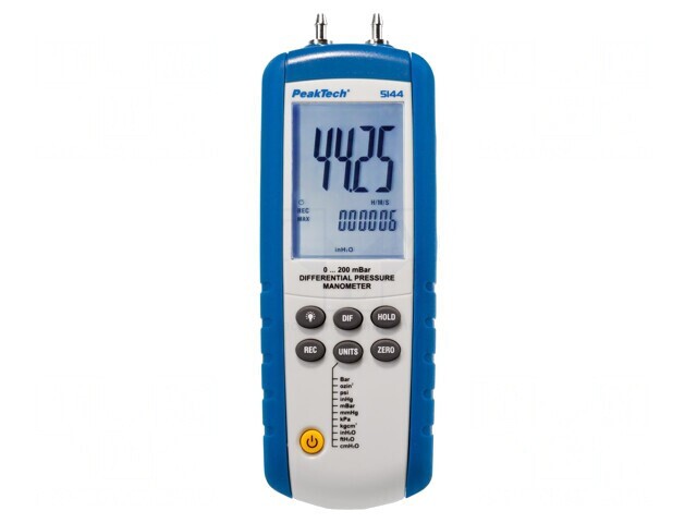 Manometru LCD cu Interfață USB și Iluminare 0-200mbar