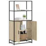 Gossi dulapuru stejar sonoma 68x35x139 cm lemn si metal prelucrat