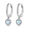 Cercei din argint -OPAL HEART - ARG90A, Cercei argint, Argintboutique