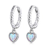 Cumpara ieftin Cercei din argint -OPAL HEART - ARG90A, Argintboutique