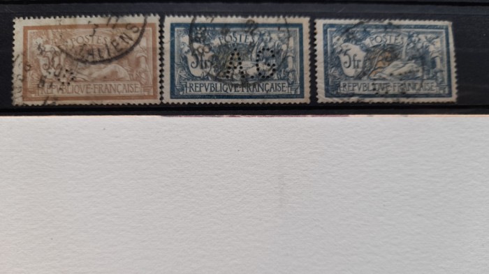 1900 Franta Merson Y.T.120,123 perf.-stamp.