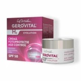 Crema de zi cu factor de protectie SPF 50 si efect antirid H3 Evolution Age Control, 50 ml, Gerovital