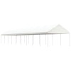 Gossi foisor cu acoperis, alb, 20,07x4,08x3,22 m, polietilena