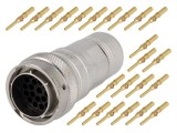 Conector circular RT360 mufă tată crimpat, PIN 23