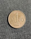 Moneda 1 groschen 1924 Austria, Europa