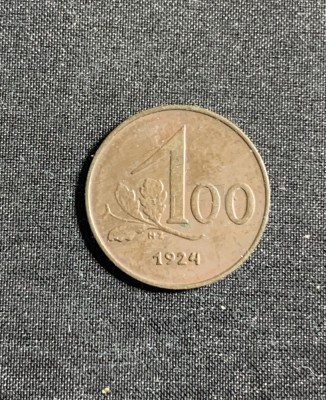 Moneda 1 groschen 1924 Austria foto