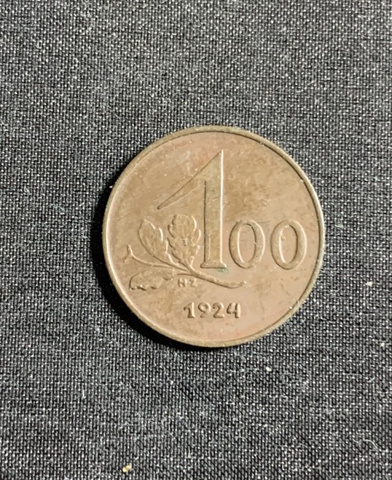 Moneda 1 groschen 1924 Austria