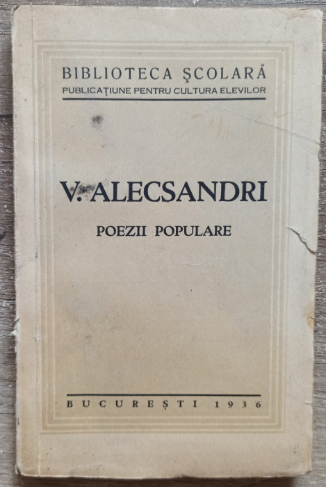 Poezii Populare - Vasile Alecsandri// 1936