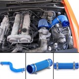 Kit de Performanta cu Aer Rece Conducta Flexibila Albastra pentru Filtru de Aer Sport Performance AutoTuning