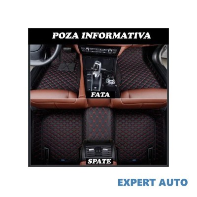 Covorase auto lux piele 5d mercedes s-class w221 2005-2013 scurt ( 5d-06 cusatura rosie ) Alta marca Alt model #7 foto