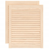 Uși lamelare, 2 buc., 61,5x49,4 cm, lemn masiv de pin