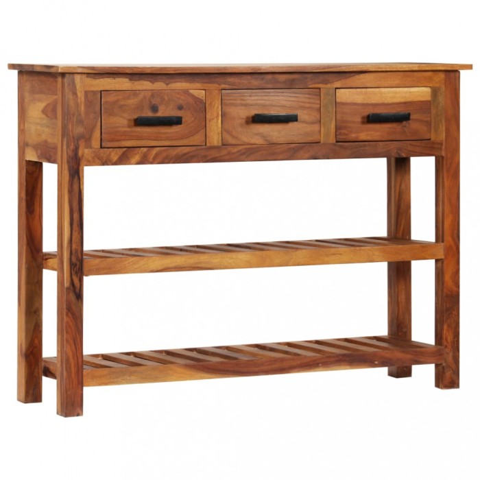 Servantă cu 3 sertare, 110 x 30 x 80 cm, lemn masiv de acacia