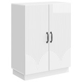 vidaXL Bufet Alb foarte lucios 66 x 34,5 x 87 cm Lemn prelucrat 895279