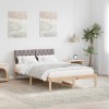 VidaXL Cadru de pat Maroniu și taupe 120 x 190 cm Lemn masiv de pin 878627