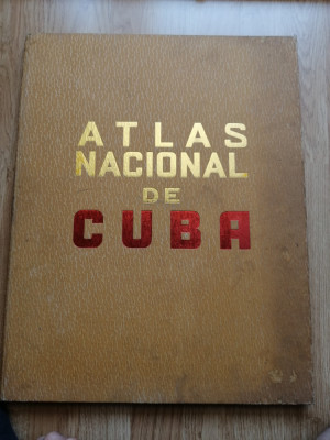 Atlas nacional de cuba 1970 Havana - 1970 Cuban national atlas - huge-49x39 cm! foto