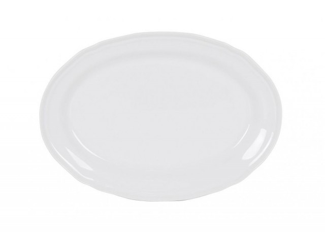 Feuille: Platou oval din portelan, 28x20 cm