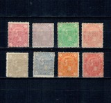 1890 - Cifra in 4 colturi, fără filigran, serie neștampilata cu șarniere