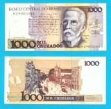 Brazilia (p#213) 1000 Cruzados 1988 UNC 'Machado de Assis' serie: A 2745001038 A; (ROG CITITI DETALIILE!)