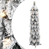 Brad de Crăciun artificial pre-iluminat 30 LED-uri/zăpadă 60 cm