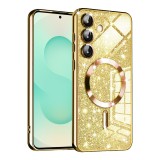Husa premium Samsung Galaxy S25 Plus Techsuit Luxury Glitter MagSafe, auriu