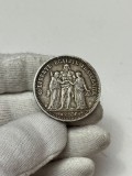MONEDA ARGINT 900 - 5 FRANCS &quot;Hercule&quot; - 1875 - Franta - 25g !, Europa