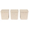 Set 3 caserole cu capac Ernesto, 9 x 9 x 9,5 cm, 450 ml, plastic reciclat