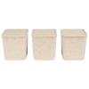 Set 3 caserole cu capac Ernesto, 9 x 9 x 9,5 cm, 450 ml, plastic reciclat