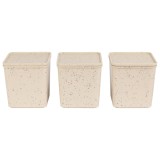 Cumpara ieftin Set 3 caserole cu capac Ernesto, 9 x 9 x 9,5 cm, 450 ml, plastic reciclat