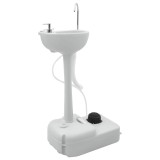 VidaXL Stand portabil pentru spălat cu apă proaspătă de 17L, gri