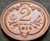 Moneda istorica 2 HELLER - AUSTRIA (Austro-Ungaria), anul 1914 * cod 4687 = UNC, Europa