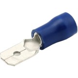 Papuci electrici izolati, tata, albastru Plat, 6,3x0,8mm, lungime 21,3 mm, crimpat, 740, 10 terminale la blister Carpoint AutoDrive ProParts