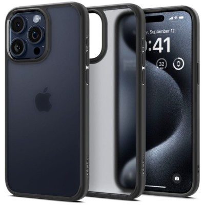 Husa pentru iPhone 15 Pro - Spigen Ultra Hybrid - Frost Black foto