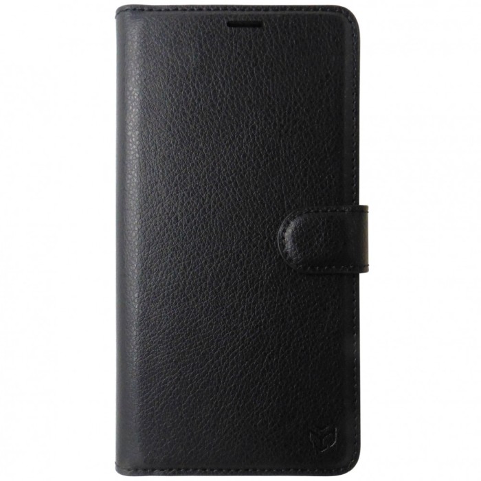 Husa tip carte cu stand Techsuit, aspect piele neagra, pentru Samsung Galaxy A16 4G, 5G