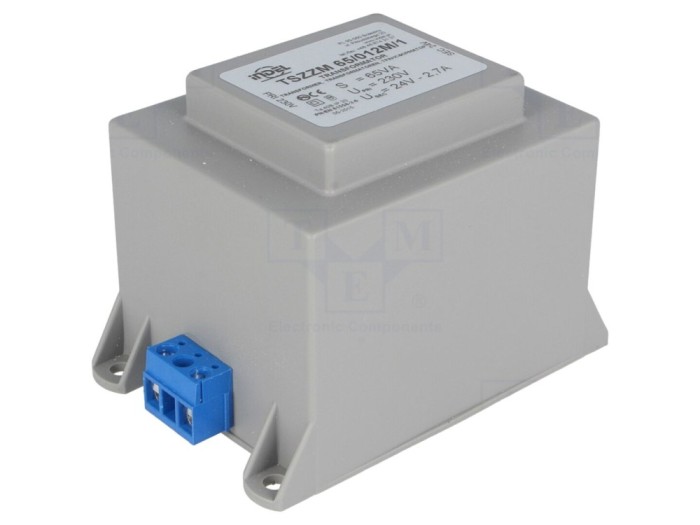 Transformator &icirc;ncapsulat 65VA 230V 24V