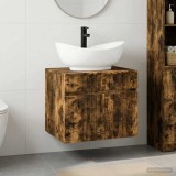 Cumpara ieftin Dulap pentru Chiuveta de Baie Stejar fumuriu 59 x 44,5 x 80 cm