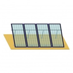 Sistem complet montare, structura acoperis pentru 4 panouri solare fotovoltaice cu unghi reglabil 15-30 grade Breckner Germany