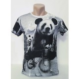 Tricou barbați imprimeu panda - XXL