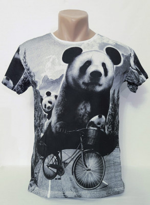 Tricou barbați imprimeu panda - L foto