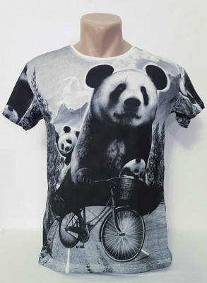 Tricou barbați imprimeu panda foto