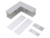Conector 90&deg; Aluminiu Anodat Argintiu VARIO30-02