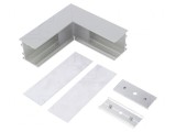 Conector 90&deg; Aluminiu Anodat Argintiu VARIO30-02
