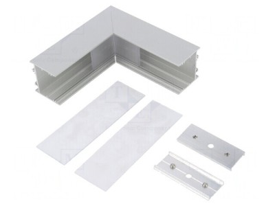 Conector 90&amp;deg; Aluminiu Anodat Argintiu VARIO30-02 foto