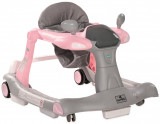 Cumpara ieftin Premergator 2 in 1 Rider cu baza rotunda, Lorelli, Pink Grey