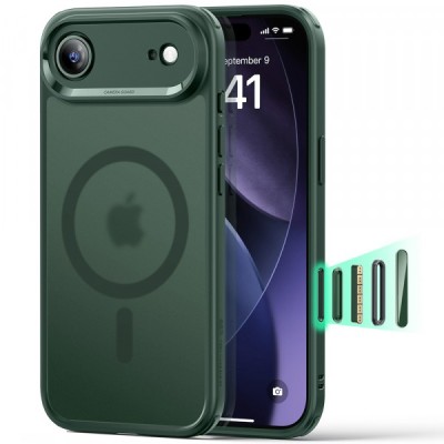 Husa MagSafe pentru Apple iPhone 17 Air, ESR, Classic Hybrid, Verde Satinata foto