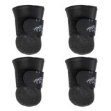 Papuci pentru c&acirc;ini, talpă antiderapantă, negri, set 4 bucăți, CMCLASS