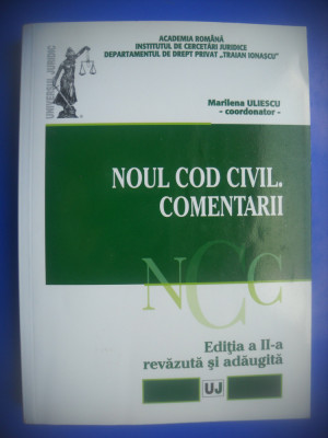 HOPCT NOUL COD CIVIL COMENTARII-MARILENA ULIESCU-ACADEMIA ROMANA 2011-441 PAG foto