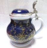 HALBA PORTELAN CU COBALT ROYAL TETTAU BAVARIA IN EDITIE LIMITATA CAPAC ZINC CU PORTELAN ANUL 1986